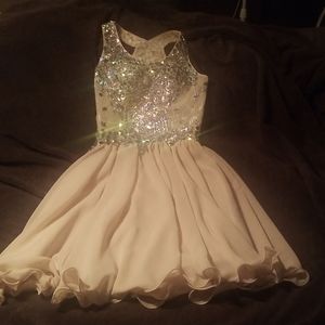 Rose Sequin semi formal dress size s